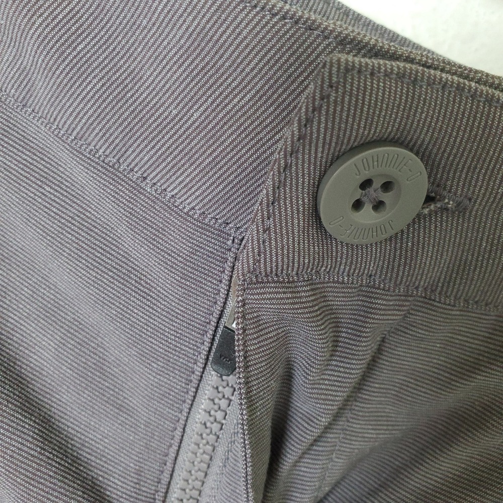 Johnnie-O‎ Steel Gray Performance Woven Shorts Stretch Golf Casual Men's Size 34 - Picture 10 of 15